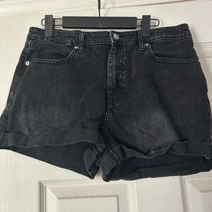 Wild Fable Black Jean Shorts High-Waisted Cuffed